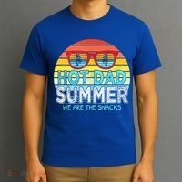 Hot Dad Summer Snacks With Chill Sunglass Vintage Apparel T-Shirt thumb 3
