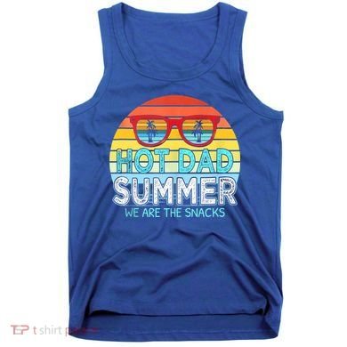 Hot Dad Summer Snacks With Chill Sunglass Vintage Apparel Tank Top
