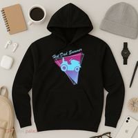 Hot Dad Summer Funny 80s Retro Riding Lawn Mower Hoodie thumb 3