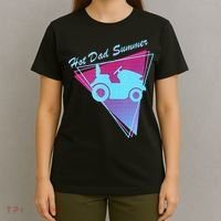Hot Dad Summer Funny 80s Retro Riding Lawn Mower T-Shirt thumb 4