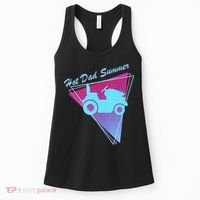 Hot Dad Summer Funny 80s Retro Riding Lawn Mower Women's Tank Top thumb 0