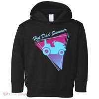 Hot Dad Summer Funny 80s Retro Riding Lawn Mower Toddler Hoodie thumb 0