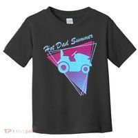 Hot Dad Summer Funny 80s Retro Riding Lawn Mower Toddler T-Shirt thumb 0