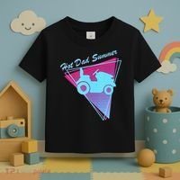 Hot Dad Summer Funny 80s Retro Riding Lawn Mower Toddler T-Shirt thumb 3