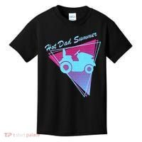Hot Dad Summer Funny 80s Retro Riding Lawn Mower Kids T-Shirt thumb 0