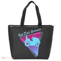 Hot Dad Summer Funny 80s Retro Riding Lawn Mower Tote Bag thumb 0