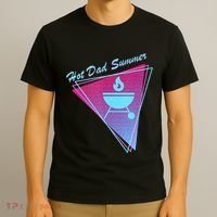 Hot Dad Summer Funny 80s Retro Vintage Charcoal Grill BBQ T-Shirt thumb 3