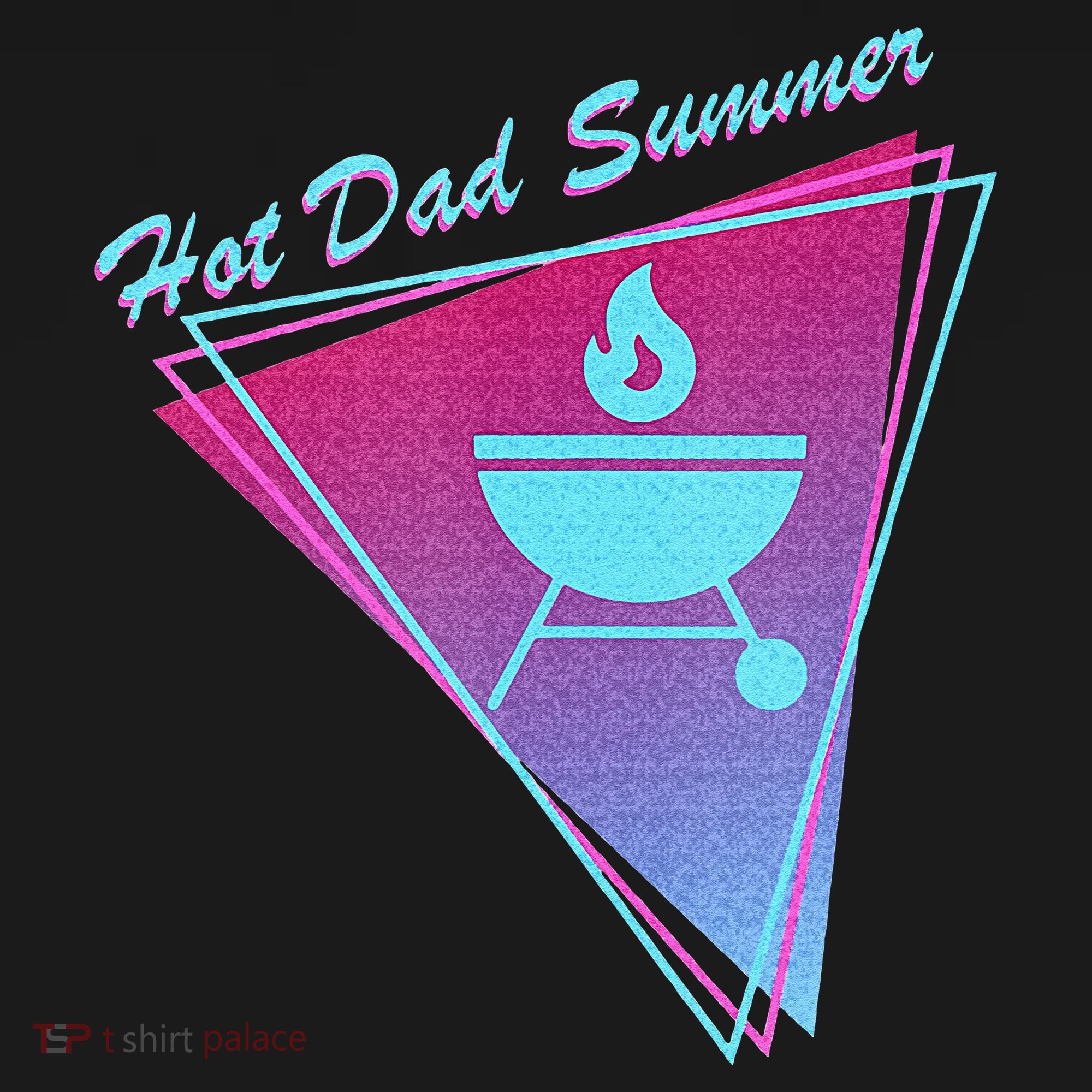 Hot Dad Summer Funny 80s Retro Vintage Charcoal Grill BBQ T-Shirt