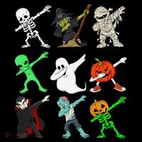 Halloween Dabbing Skeleton Witch And Monsters Coffee Mug thumb 5
