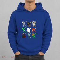 Halloween Dabbing Skeleton Witch And Monsters Hoodie thumb 0