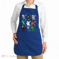 Halloween Dabbing Skeleton Witch And Monsters Apron thumb 2