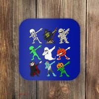 Halloween Dabbing Skeleton Witch And Monsters Coaster thumb 0