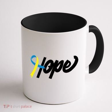 Hope Down Syndrome Awareness Ribbon Coffee Mug back