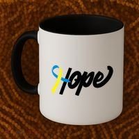 Hope Down Syndrome Awareness Ribbon Coffee Mug thumb 2