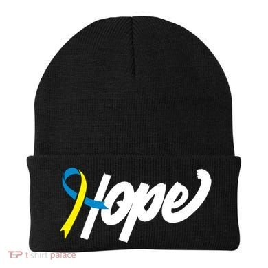 Hope Down Syndrome Awareness Ribbon Beanie