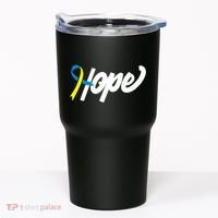 Hope Down Syndrome Awareness Ribbon Tumbler thumb 0