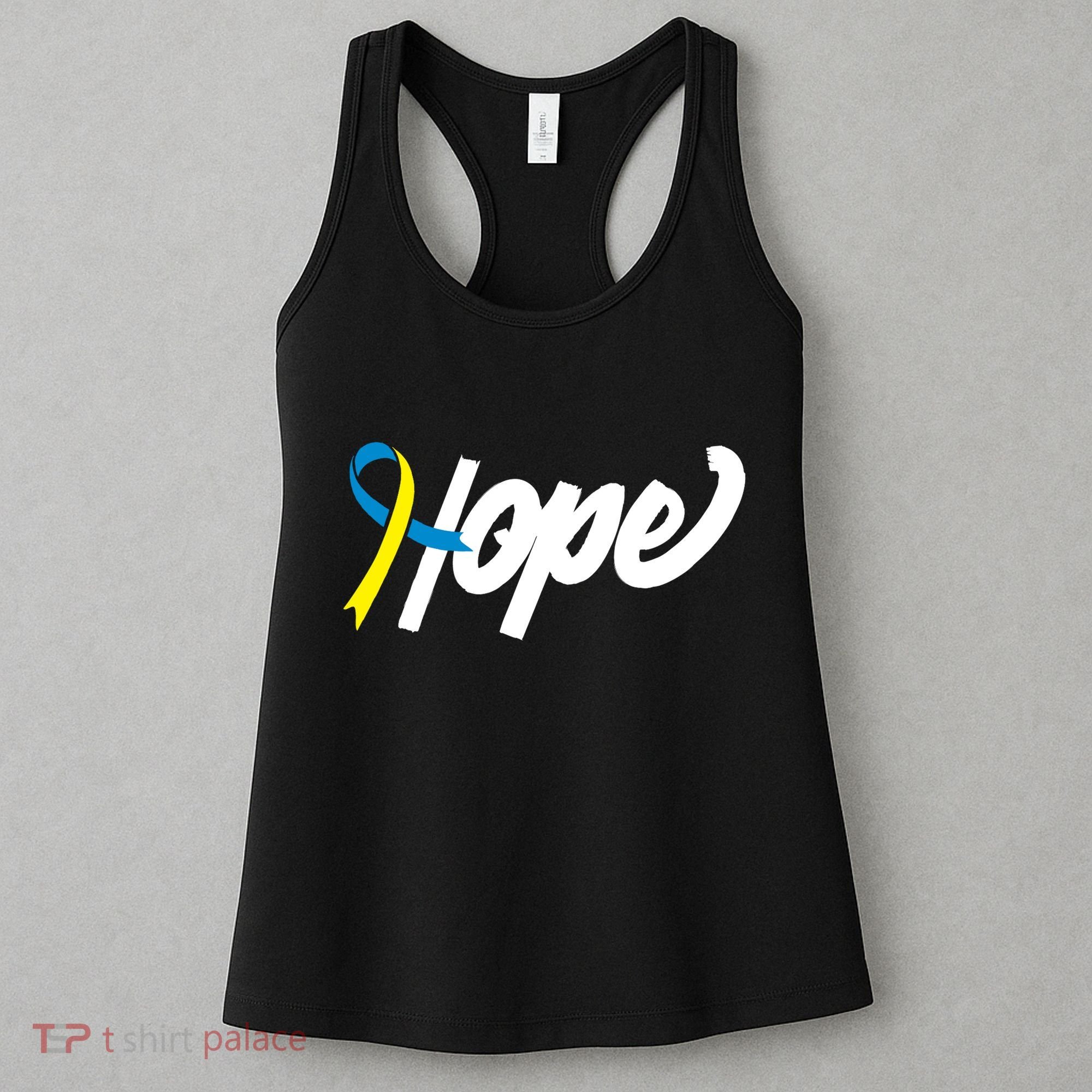 Hope Down Syndrome Awareness Ribbon Women's Tank Top