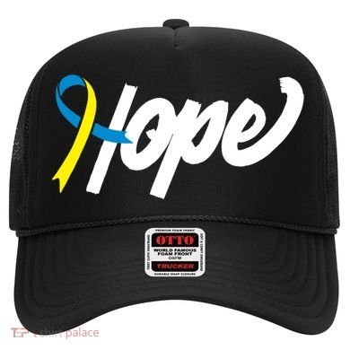 Hope Down Syndrome Awareness Ribbon Hat