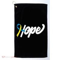 Hope Down Syndrome Awareness Ribbon Golf Towel thumb 0