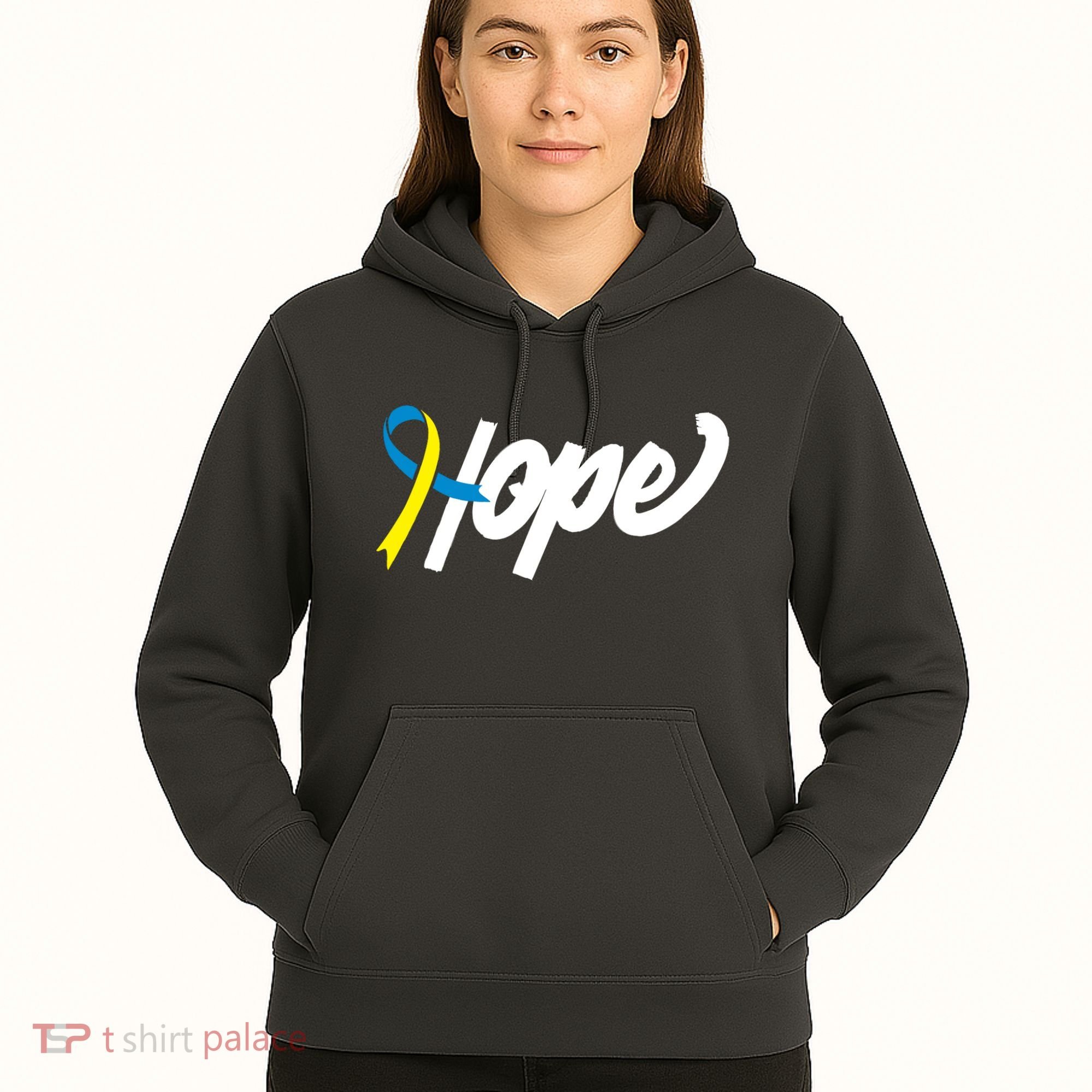 Hope Down Syndrome Awareness Ribbon Hoodie