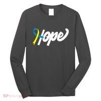 Hope Down Syndrome Awareness Ribbon Long Sleeve Shirt thumb 0