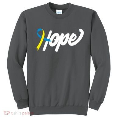 Hope Down Syndrome Awareness Ribbon Sweatshirt