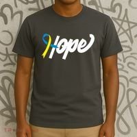 Hope Down Syndrome Awareness Ribbon T-Shirt thumb 3