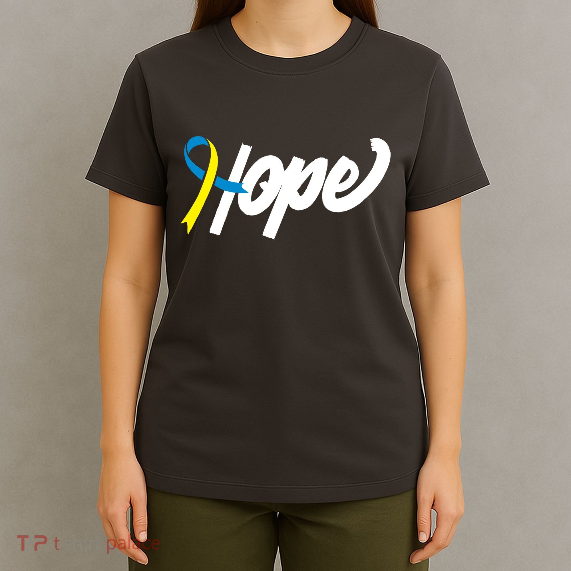 Hope Down Syndrome Awareness Ribbon T-Shirt