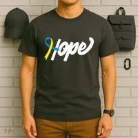 Hope Down Syndrome Awareness Ribbon T-Shirt thumb 6