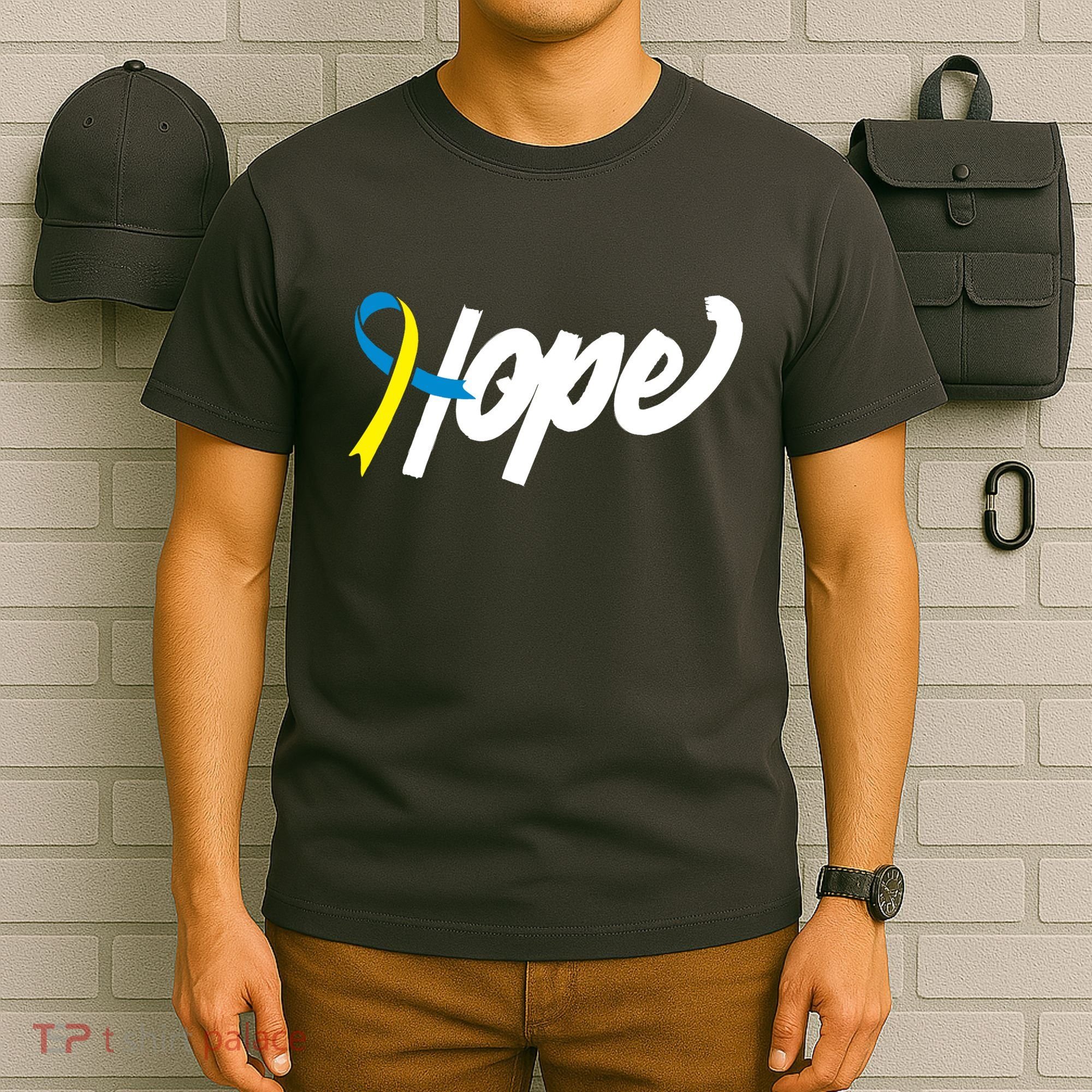 Hope Down Syndrome Awareness Ribbon T-Shirt