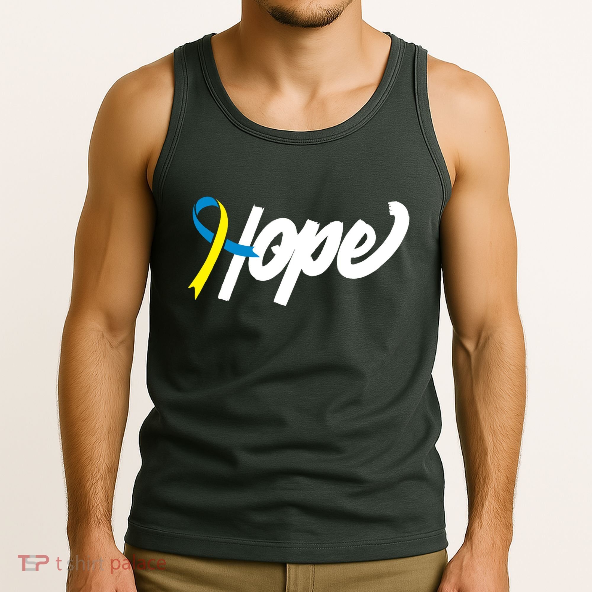 Hope Down Syndrome Awareness Ribbon Tank Top