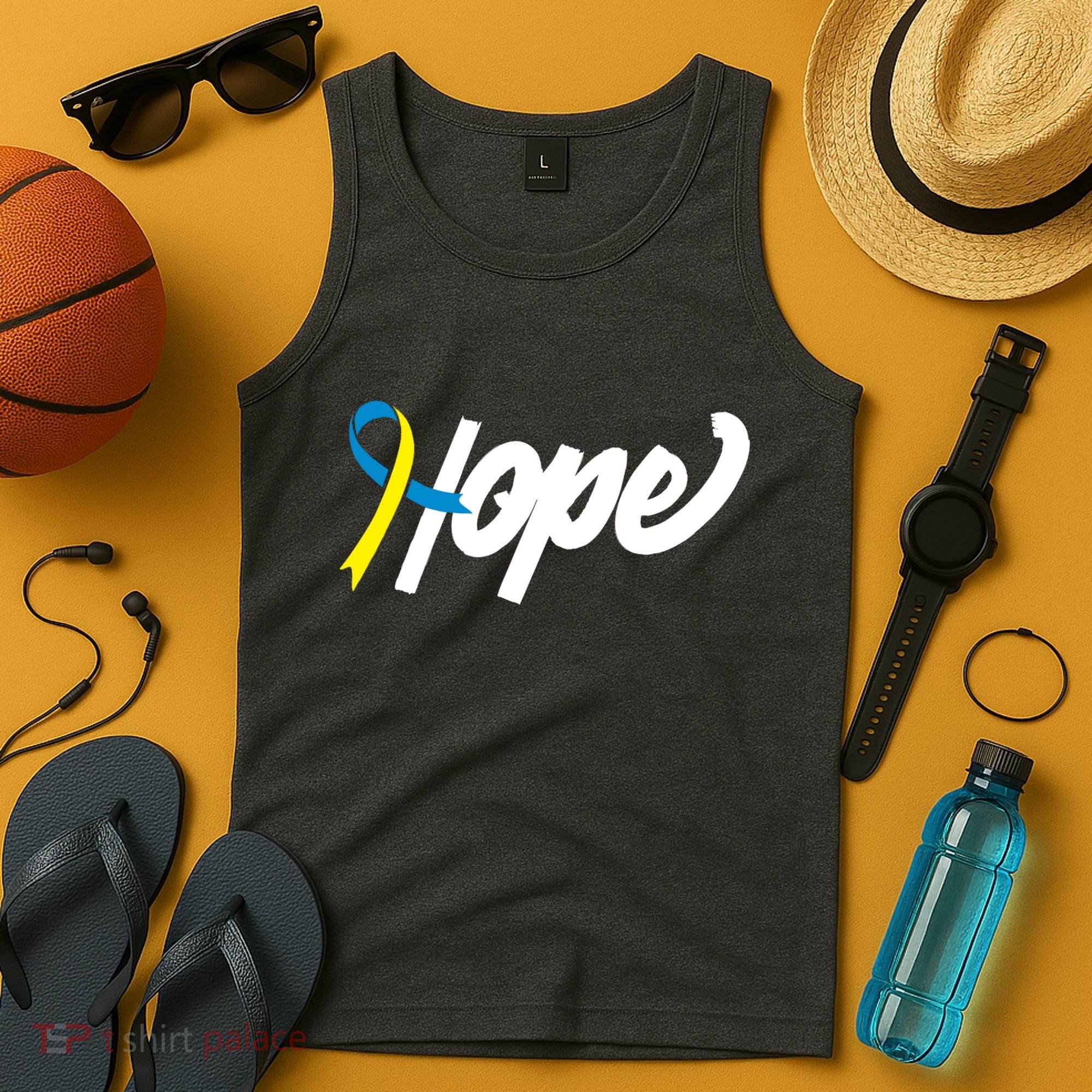 Hope Down Syndrome Awareness Ribbon Tank Top
