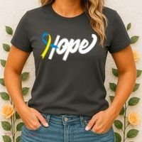 Hope Down Syndrome Awareness Ribbon Women's T-Shirt thumb 2