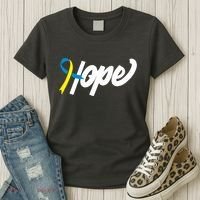 Hope Down Syndrome Awareness Ribbon Women's T-Shirt thumb 3