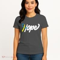 Hope Down Syndrome Awareness Ribbon Women's T-Shirt thumb 4