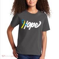 Hope Down Syndrome Awareness Ribbon Kids T-Shirt thumb 2
