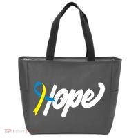 Hope Down Syndrome Awareness Ribbon Tote Bag thumb 0