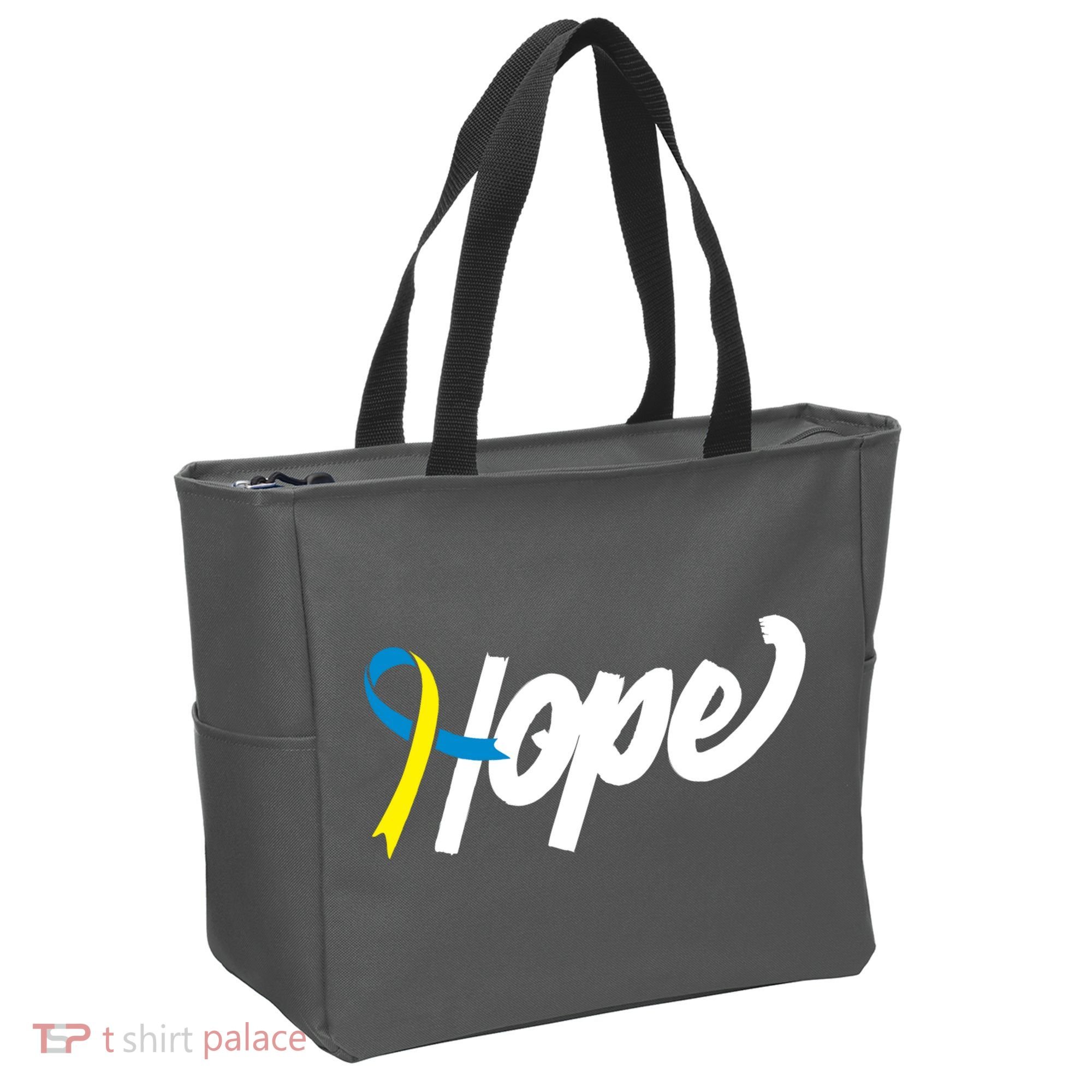 Hope Down Syndrome Awareness Ribbon Tote Bag