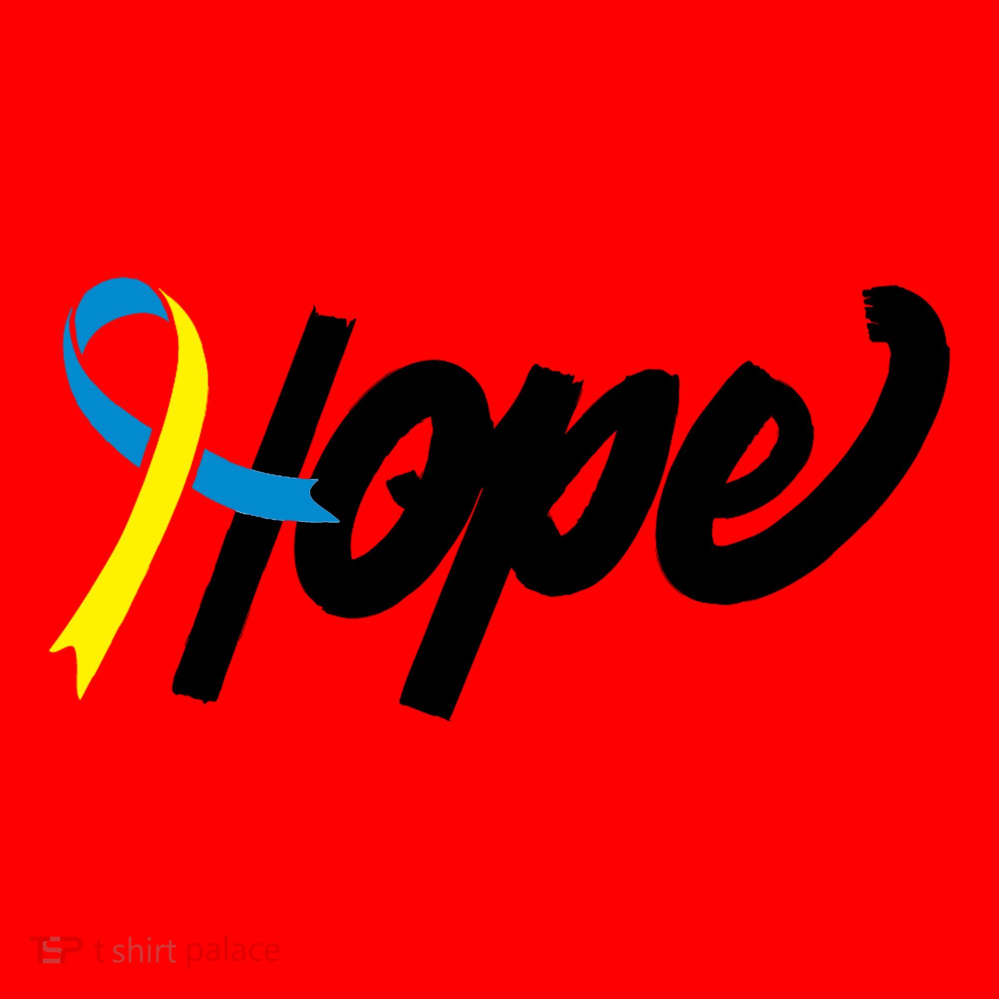 Hope Down Syndrome Awareness Ribbon Santa Hat
