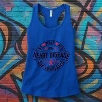 Heart Disease Survivor Chd Heart Disease Awareness Month Cool Gift Women's Tank Top thumb 3