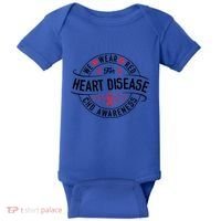 Heart Disease Survivor Chd Heart Disease Awareness Month Cool Gift Baby Bodysuit thumb 0