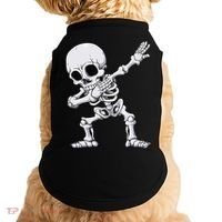 Halloween Dabbing Skeleton Skull Rib Cage Dab Dance Doggie Tank thumb 0