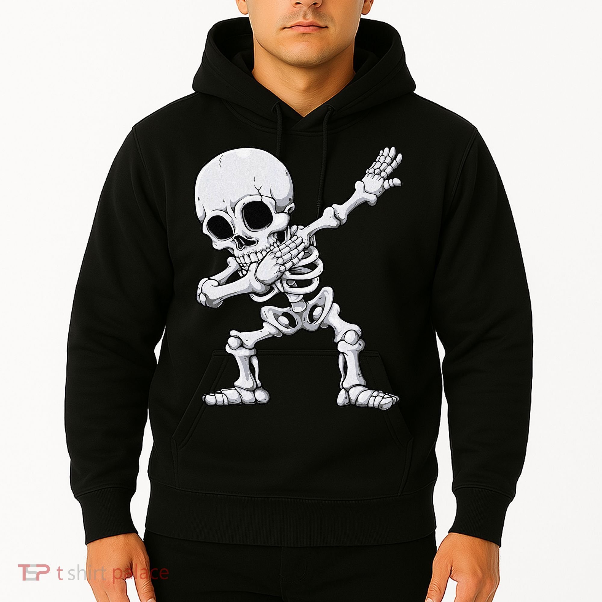 Halloween Dabbing Skeleton Skull Rib Cage Dab Dance Hoodie