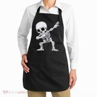 Halloween Dabbing Skeleton Skull Rib Cage Dab Dance Apron thumb 2