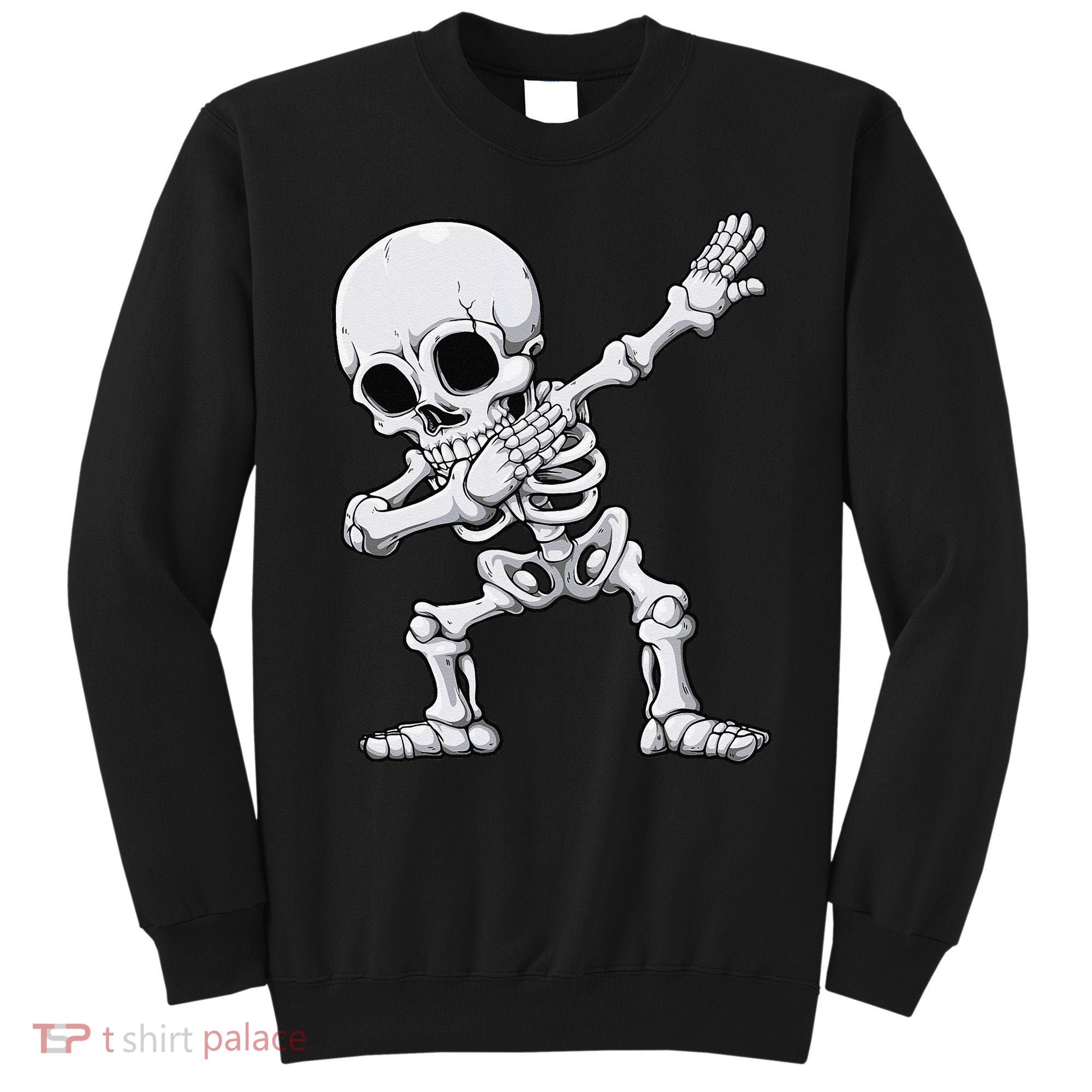 Halloween Dabbing Skeleton Skull Rib Cage Dab Dance Sweatshirt