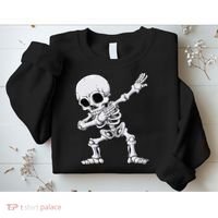 Halloween Dabbing Skeleton Skull Rib Cage Dab Dance Sweatshirt thumb 2