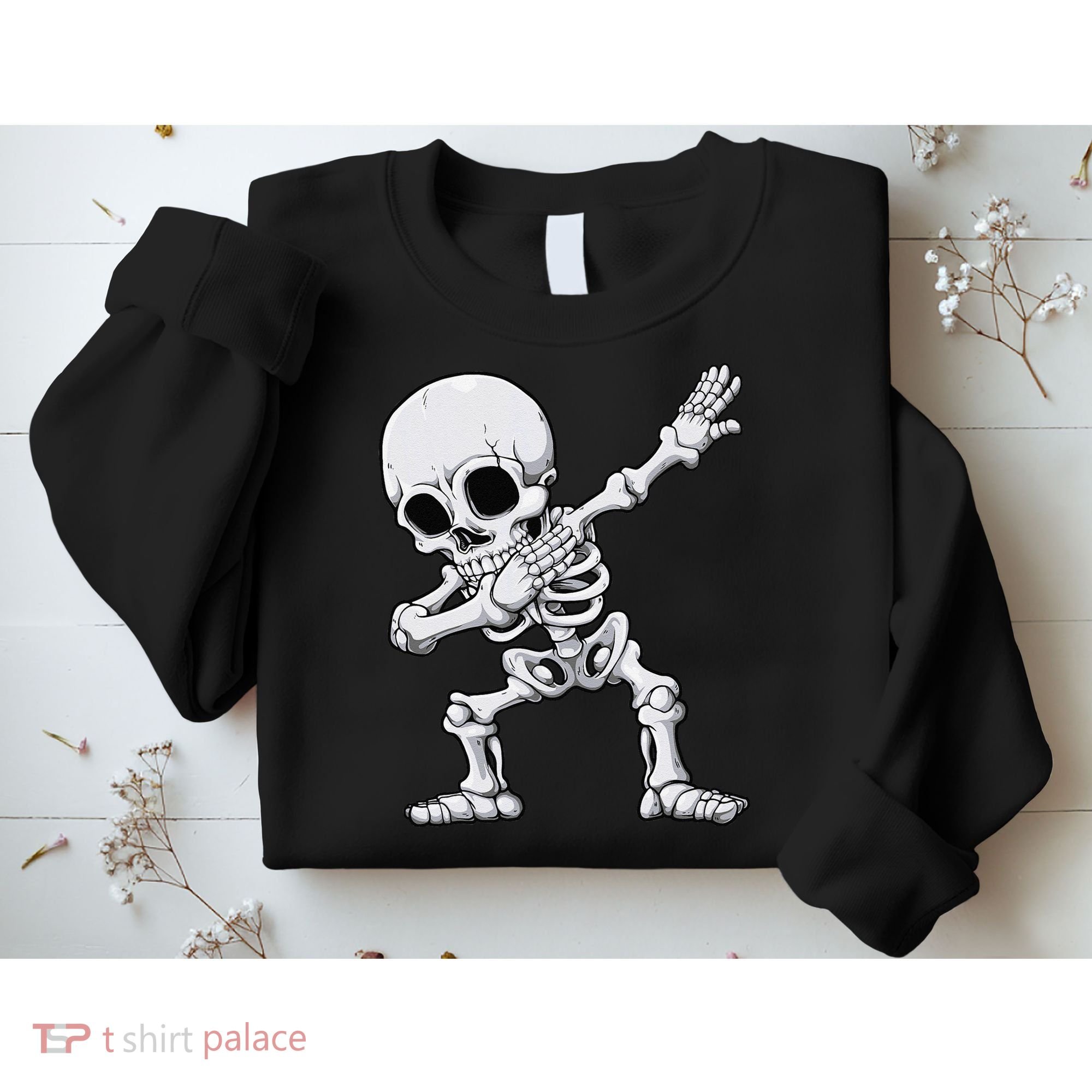 Halloween Dabbing Skeleton Skull Rib Cage Dab Dance Sweatshirt