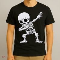 Halloween Dabbing Skeleton Skull Rib Cage Dab Dance T-Shirt thumb 3