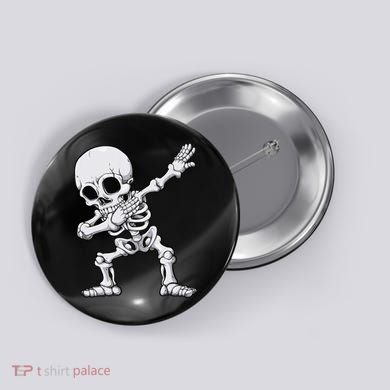 Halloween Dabbing Skeleton Skull Rib Cage Dab Dance Button