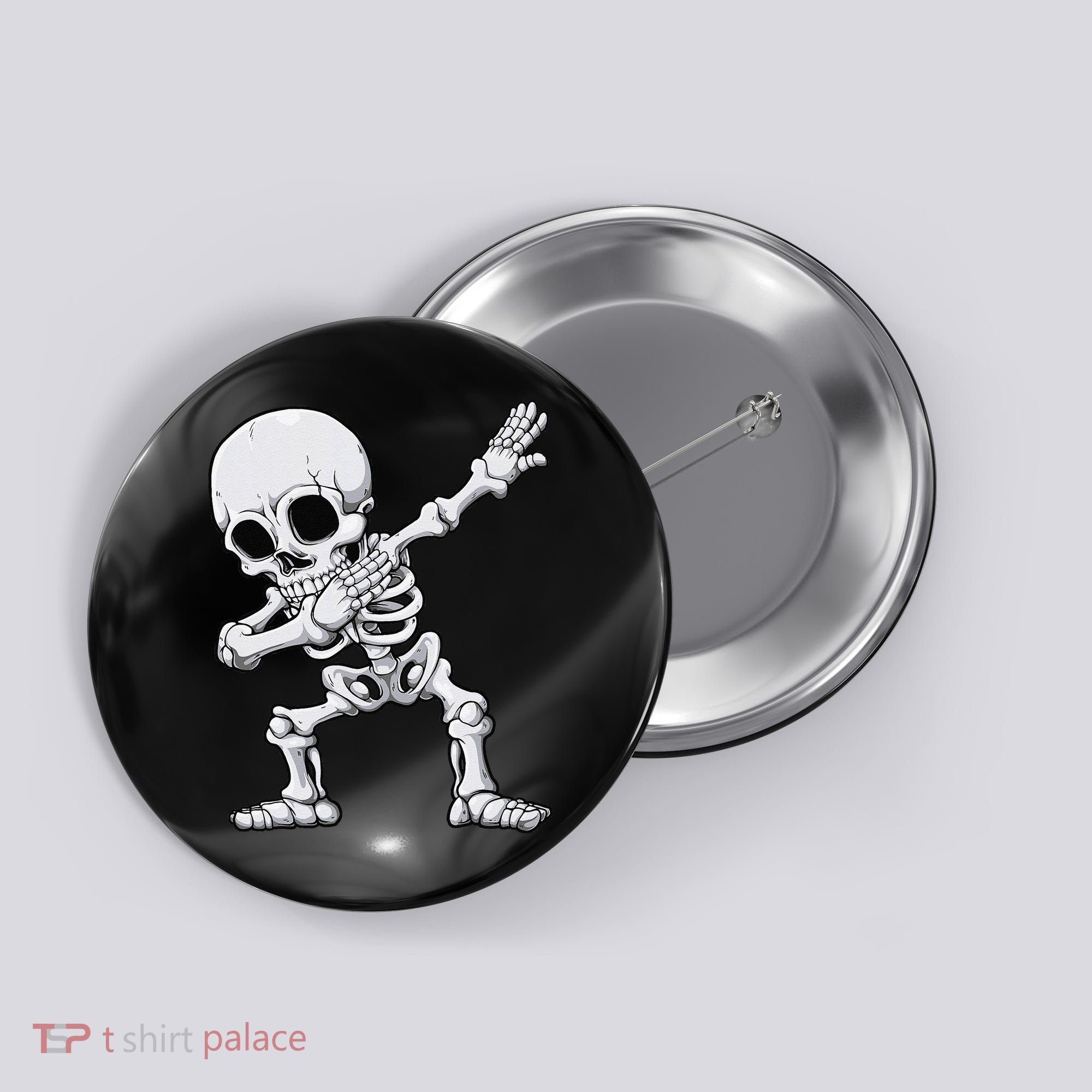 Halloween Dabbing Skeleton Skull Rib Cage Dab Dance Button
